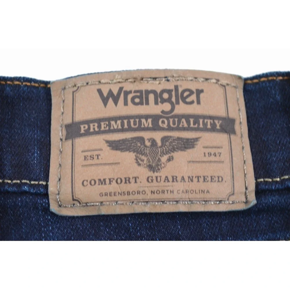Wrangler Five Star Jeans Athletic Fit Blue Denim Jeans Mens 38x32 Dark Wash Nwts